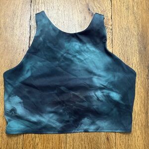 Athleta cropped tank top with shelf bra